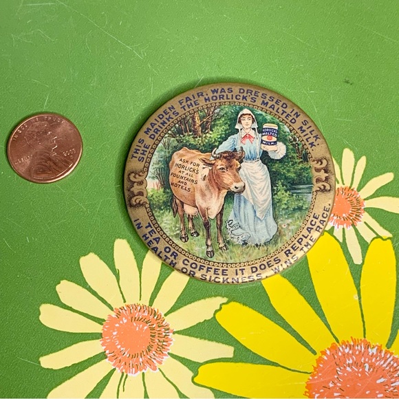 1900s Ad Mirror Horlicks Malted Milk - Picture 2 of 4